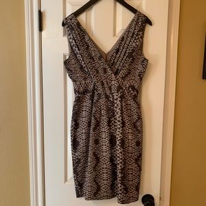 EUC Banana Republic python print silk dress